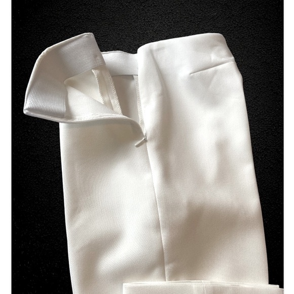 ZARA FLARED HIGH WAISTED PANTS  WHITE SIZE- XS NWOT - Picture 9 of 12